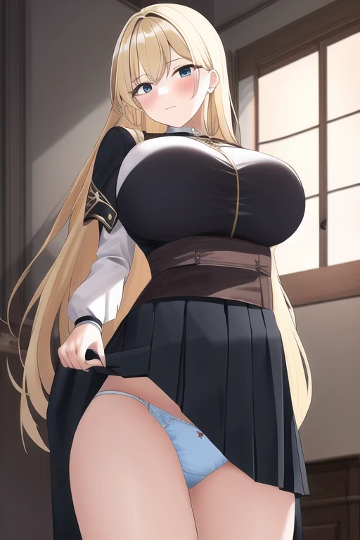 [NovelAI] Large breasts Lifting up skirt Pants Skirt Masterpiece Saint [Illustration]